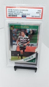 PSA 9 Marcos Acuna press proof gold die-cut #d /10
