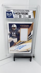 HGA 9 Micah Parsons rookie patch autograph #d /25