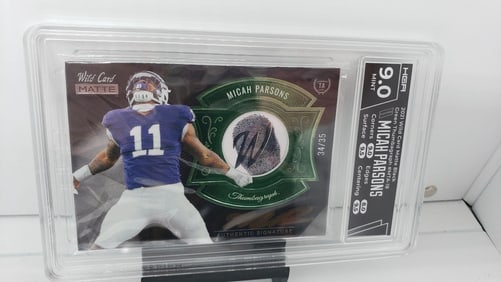 HGA 9 Micah Parsons rookie thumbprint auto #d /35
