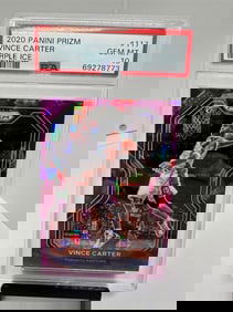 Vince Carter Purple Ice Raptors #d /75 PSA 10