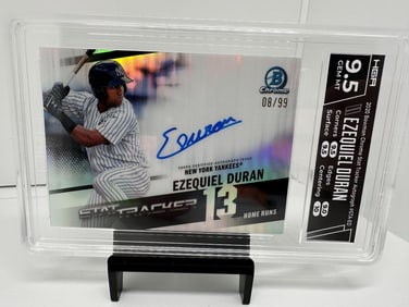 Ezequiel Duran Rangers auto #d /99 HGA 9.5
