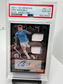Ciro Immobile Dual Jersey Auto #d /80 PSA 10