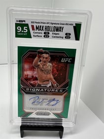 Max Holloway Green SP Autograph HGA 9.5