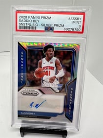 Saddiq Bey Rookie Auto Wizards PSA 9