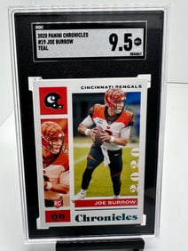 Joe Burrow Rookie SP Teal SGC 9.5
