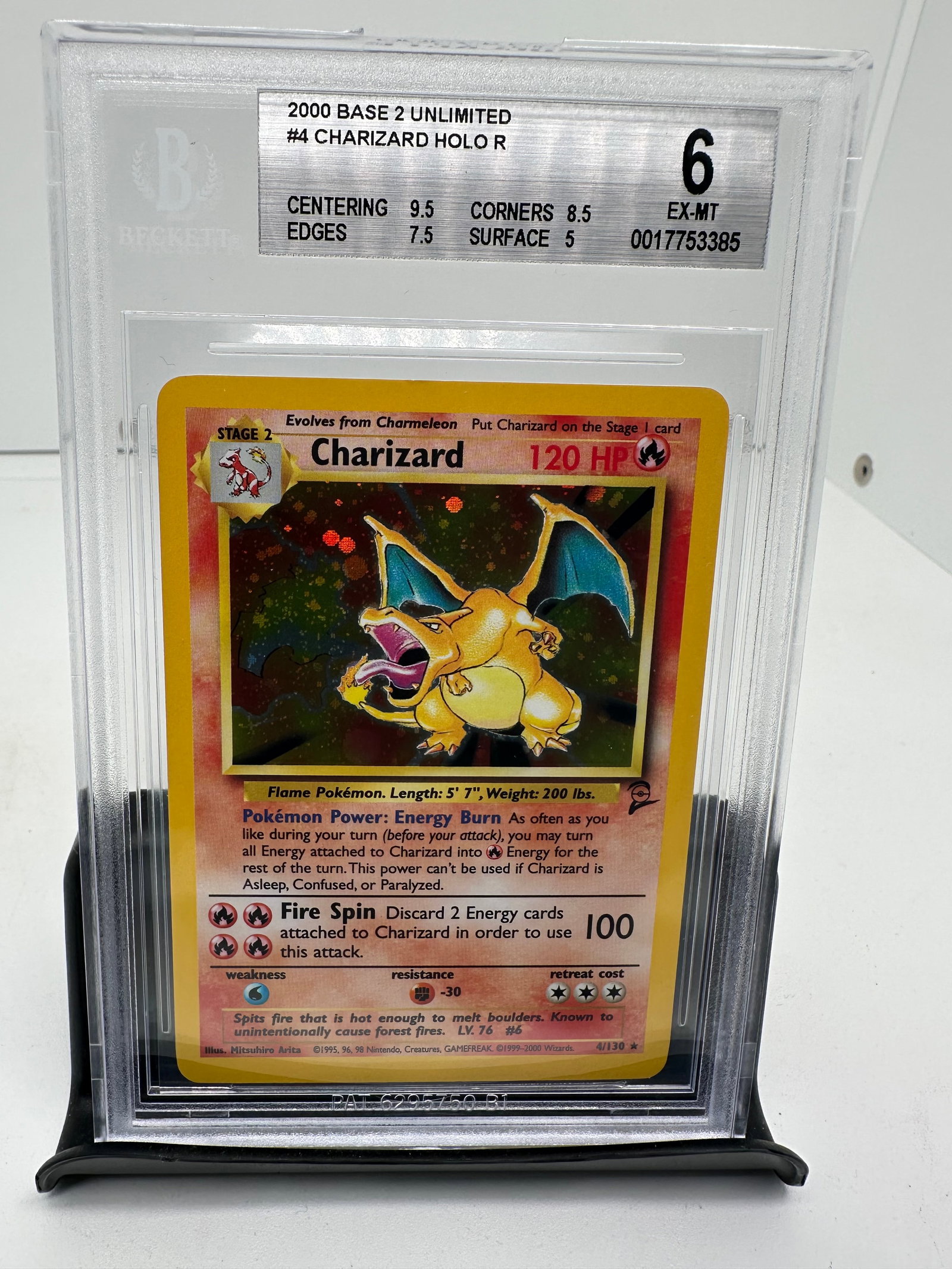Charizard Holo base set 2 vintage Pop 47 BGS 6 (1 of 2)