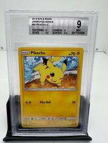 Pikachu unbroken bonds Pop 1 BGS 9