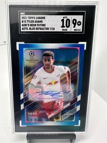 Tyler Adams Auto #d /10 SGC 9/10 Pop 2