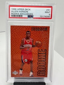 Allen Iverson 76ers Rookie PSA 9