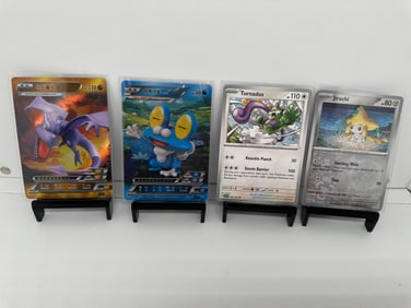 Aerodactyl foil, Froakie Foil, Tornadus, Jirachi TCG Pokemon