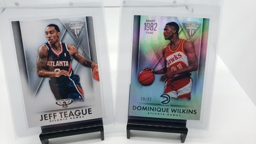 Dominique Wilkins #d /82 HOF Jeff Teague Hawks