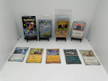 (9) TCG Pokemon Shining Fates pack, Togekiss V, Tyrogue vintage