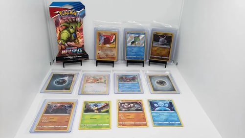 (12) TCG Pokemon Battle Styles pack, Team Rocket, Baby Shine