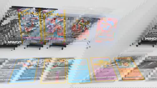 (9) TCG Pokemon 2 Unified Minds packs, V, GX