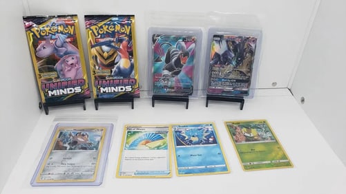 (8) TCG Pokemon Unified Minds packs, V, GX
