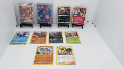 (10) TCG Pokemon Full Art Trainer, Vmax, Mr. Mime