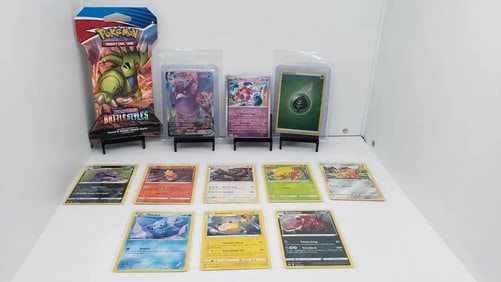 (12) TCG Pokemon Battle Styles pack, Vmax, Mr. Mime