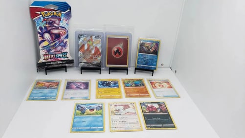 (12) TCG Pokemon Battle Styles pack, V, Black Star Promo, Energy Holo