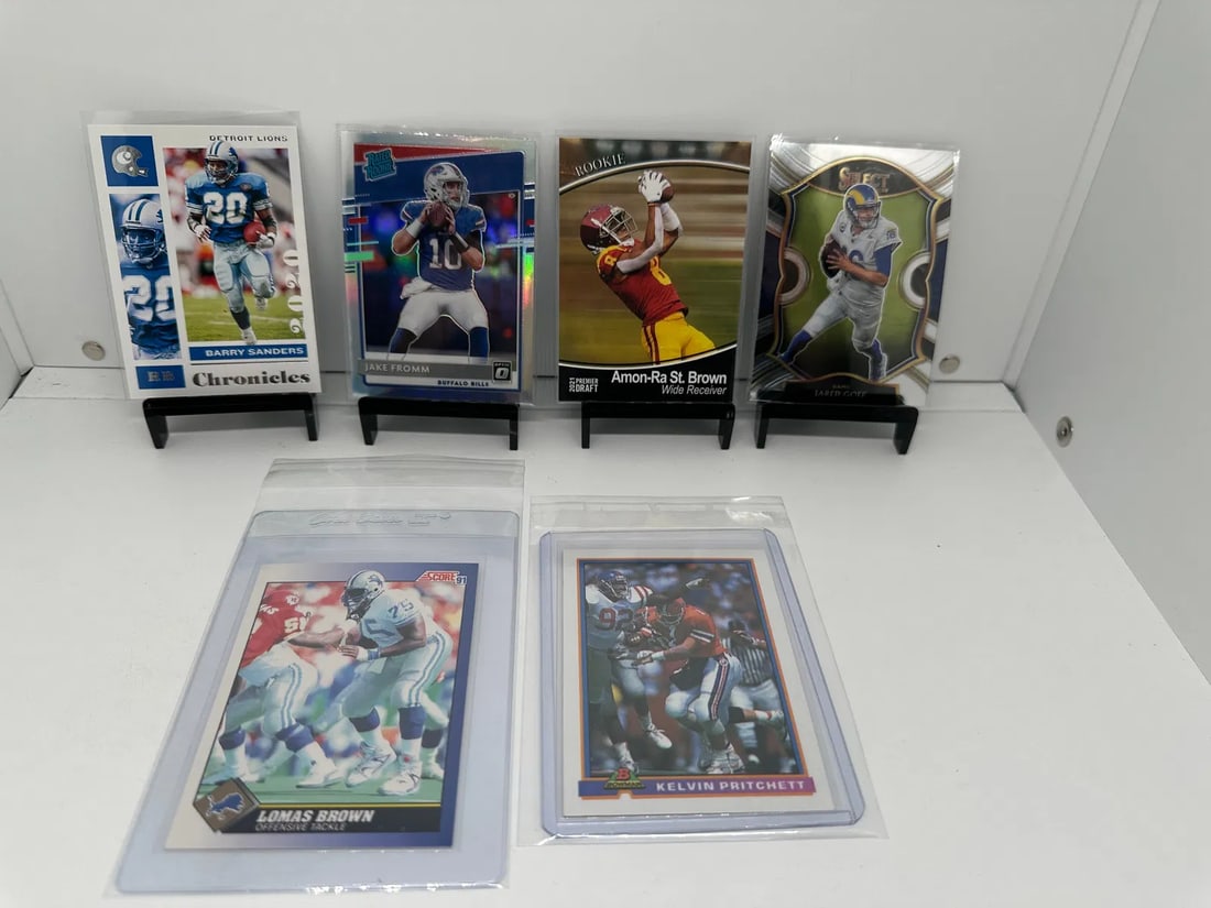 Jared Goff Amon Ra St Brown RC Barry Sanders Lions (1 of 7)