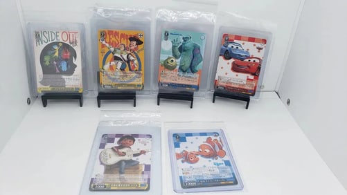 (6) TCG Weiss Schwarz Pixar Toy Story, Inside Out, Monsters Inc., Cars, Remember Me, Finding Dory