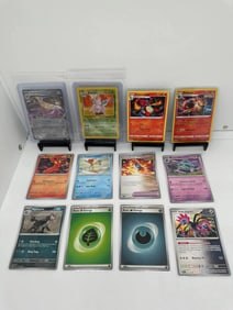 (12) TCG Pokemon Aegislash EX, Nidorino Base Set 2