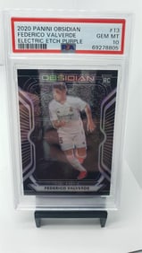 PSA 10 Federico Valverde Purple #d /75 Real Madrid