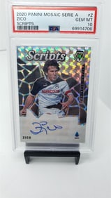 PSA 10 Zico Autograph Brazil Pop 10