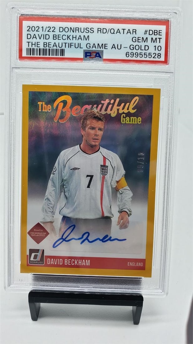 PSA 10 David Beckham England Gold Autograph #d /10 (1 of 2)