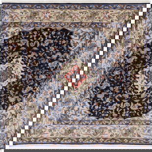 Hand Knotted New Traditional Heritage Wool Square Blue Rug 5'11'' X 6'3'': A Pristine and Colorful Addition to Your Home: The Heritage Rug Collection Traditional Pakistan Persian Style and Oriental carpets from "Ar