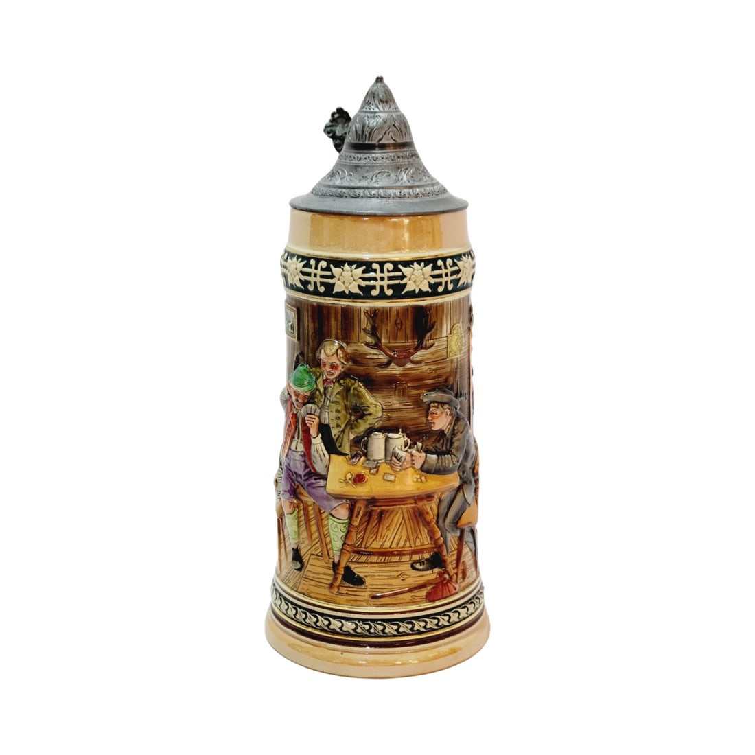 1.0L, Matthias Girmscheid #8, Glazed Relief pottery stein (1 of 10)