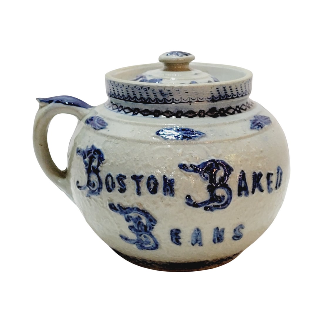 Whites Utica Boston Baked Beans Relief stoneware pot, (1 of 8)