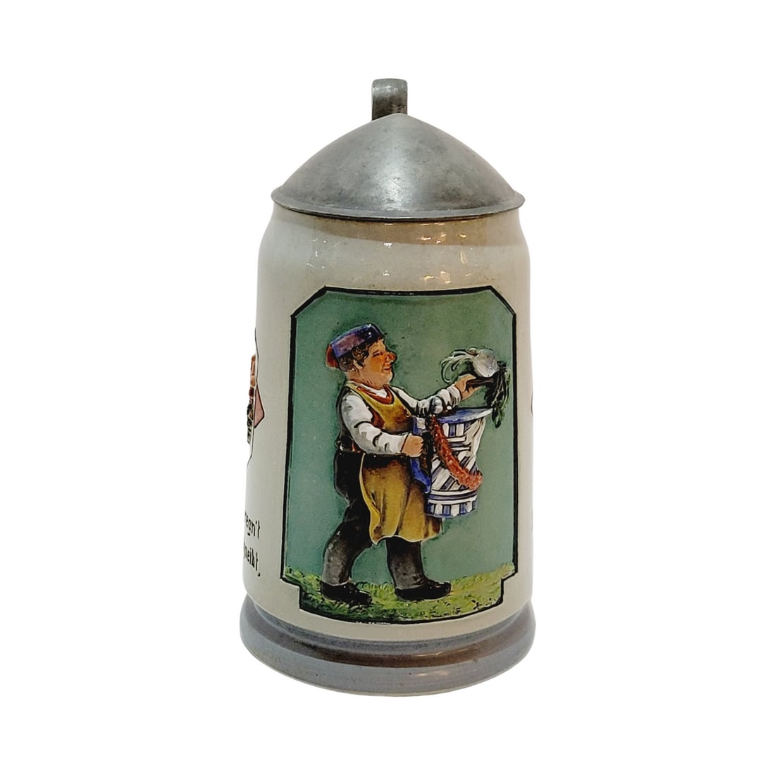 .5L, Rosskopf & Gerz, Hand Painted Raised Relief stoneware stein (1 of 8)