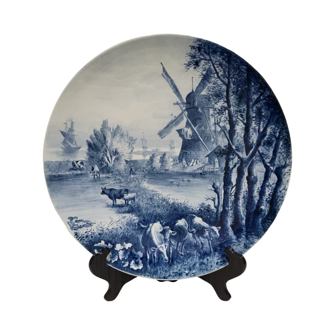 Mettlach #1044/5179, Hand Painted Delft pottery plaque (1 of 3)