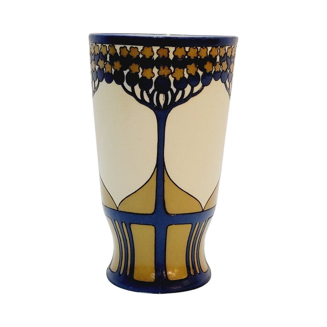 .25L, Mettlach #3365, Etched pottery beaker: Art Nouveau Beaker circa 1914