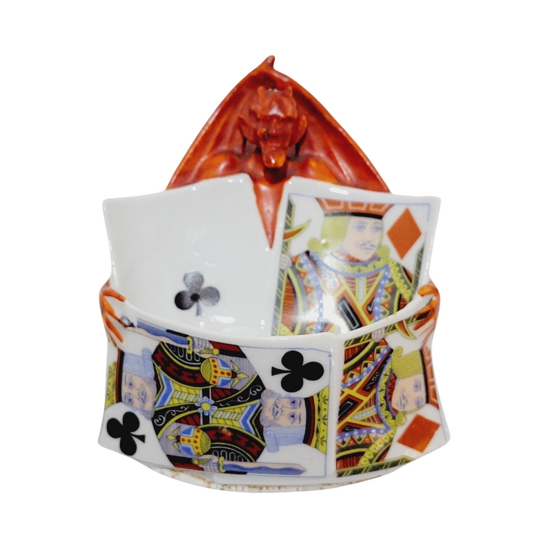 Royal Bayreuth Devil & Cards, Print Over Glaze porcelain (1 of 3)