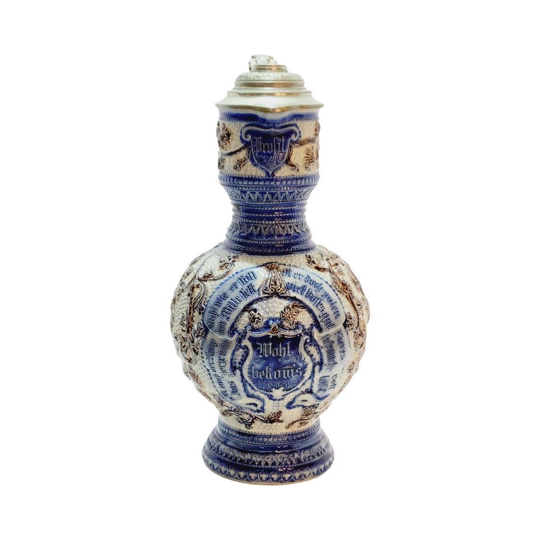 Reinhold Hanke #276 Beer Stein, Shields with Sayings (1 of 12)