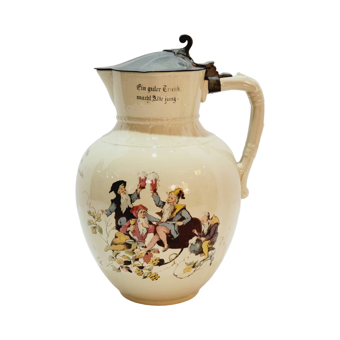 Mettlach #2332/1031 Beer Stein, Gnomes Drinking (1 of 8)