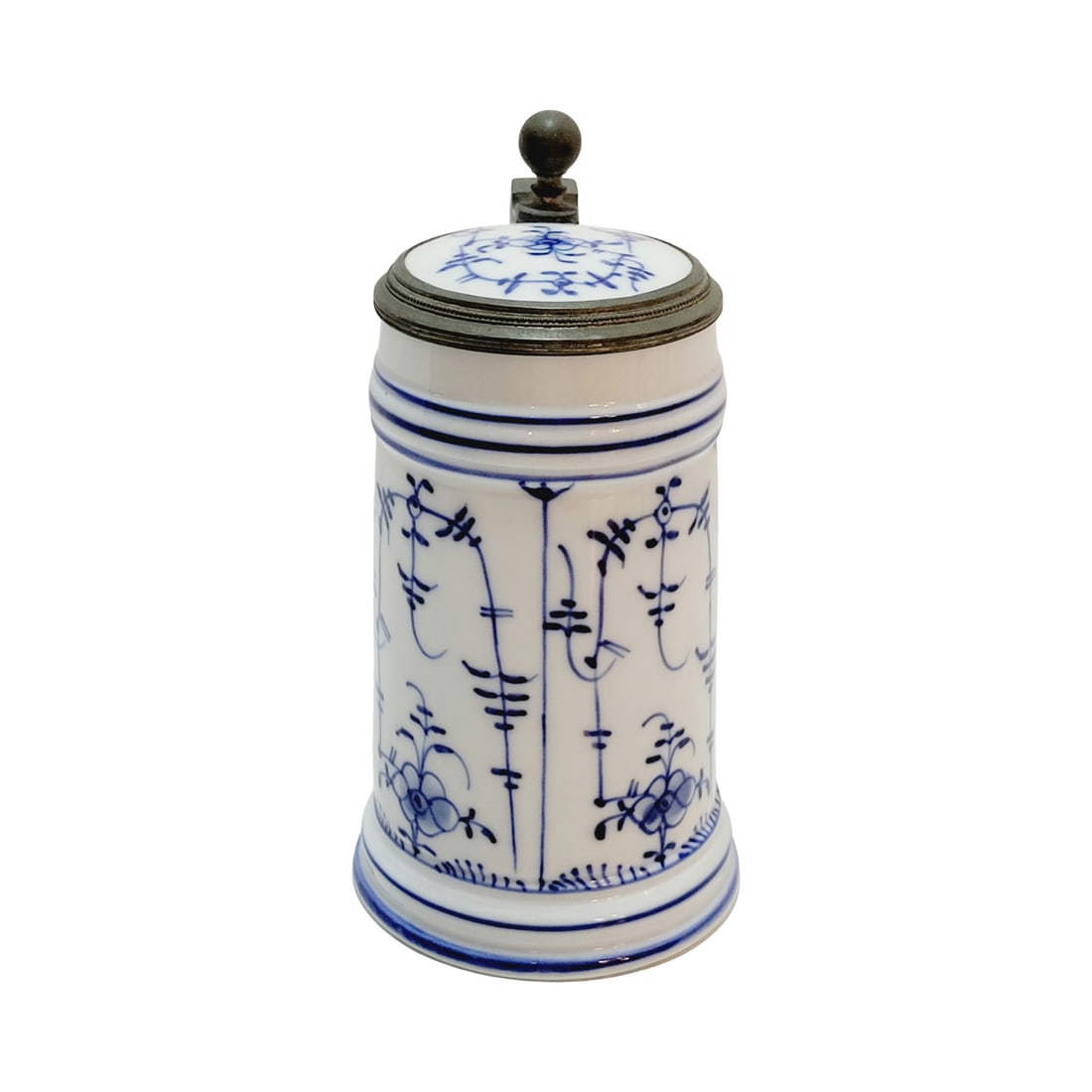 Meissen Delft Beer Stein, Onion Pattern Design (1 of 9)