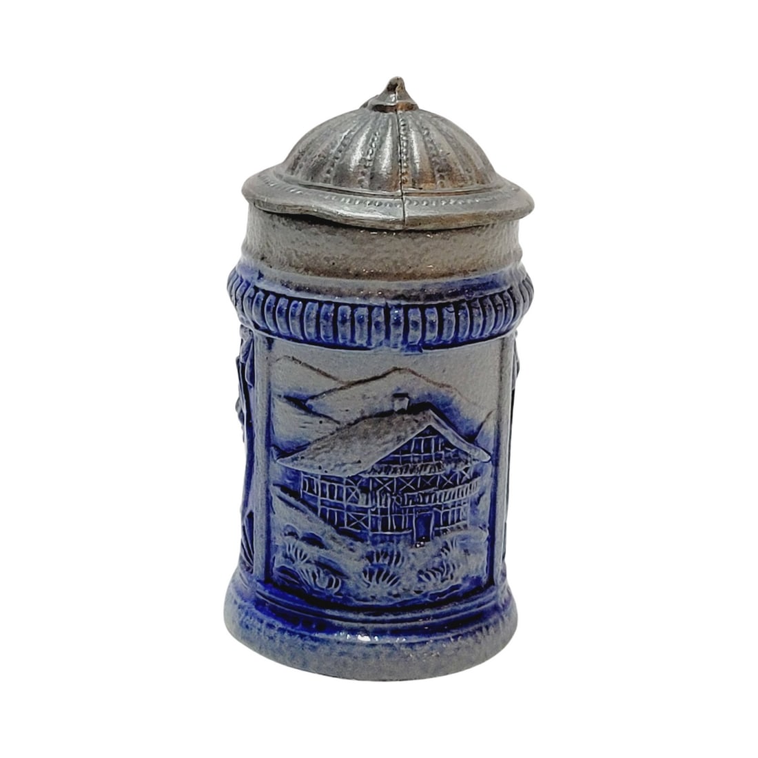 German Miniature Beer Stein, German Couple with House (1 of 8)