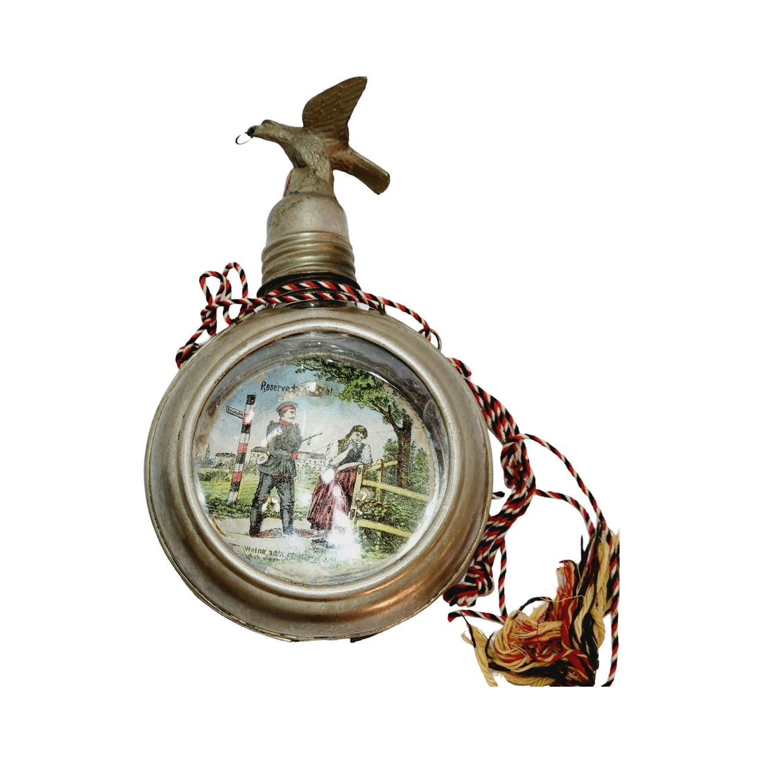 German Regimental Flask, 87 Regt. Raus aus Mainz (1 of 8)