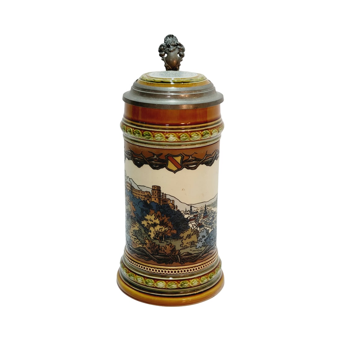 Mettlach #1675 Beer Stein, View of Heidelberg (1 of 13)