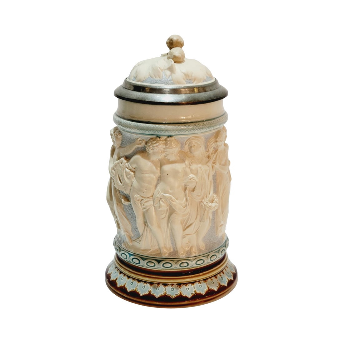 Mettlach #2440 Beer Stein, Relief Figures (1 of 16)