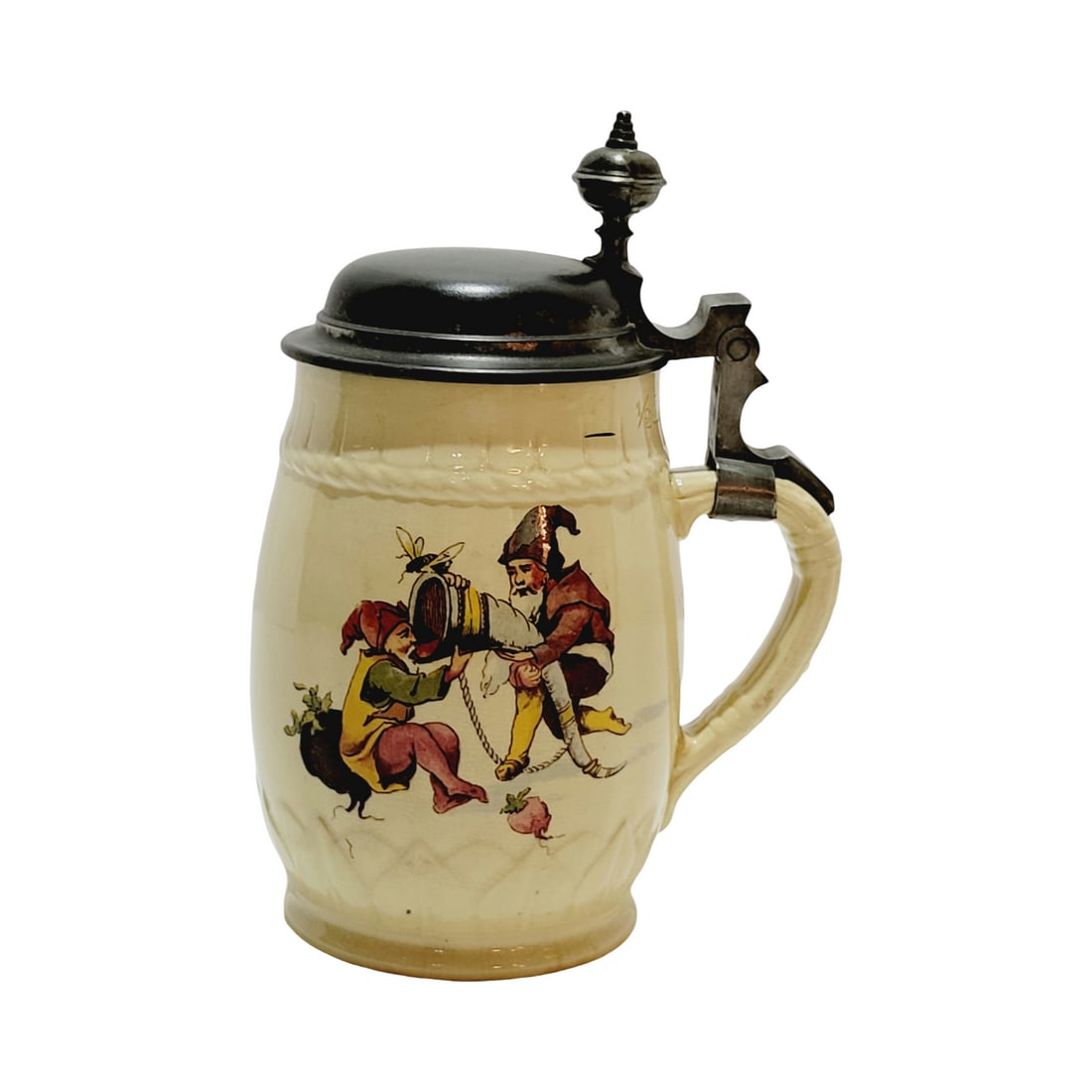 Mettlach #2333/1032 Beer Stein, Gnomes Drinking & Playing (1 of 7)