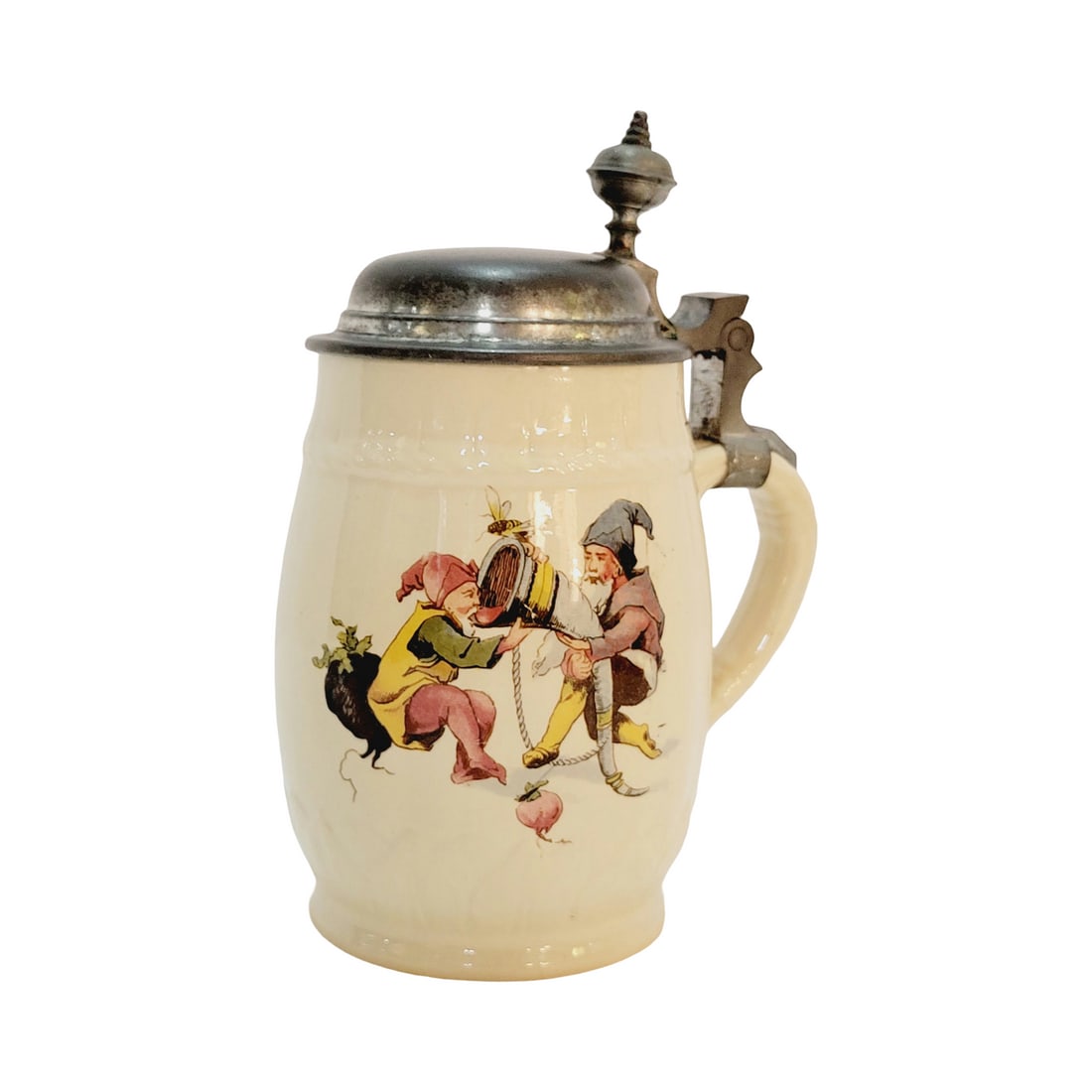 Mettlach #2333/1032 Beer Stein, Gnomes Drinking & Playing (1 of 7)