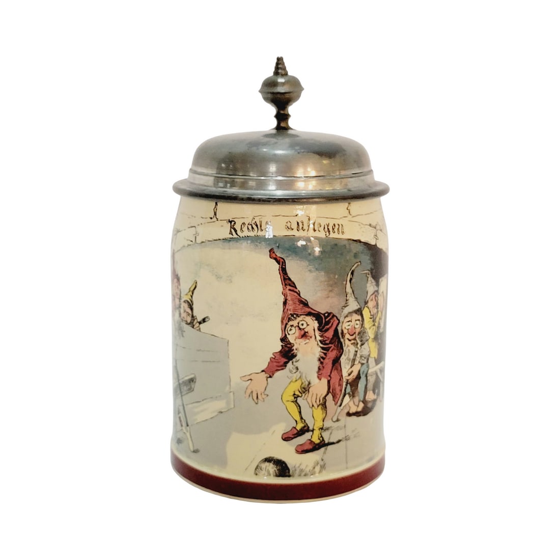 Mettlach #1909/727 Beer Stein, Bowling Scenes (1 of 8)