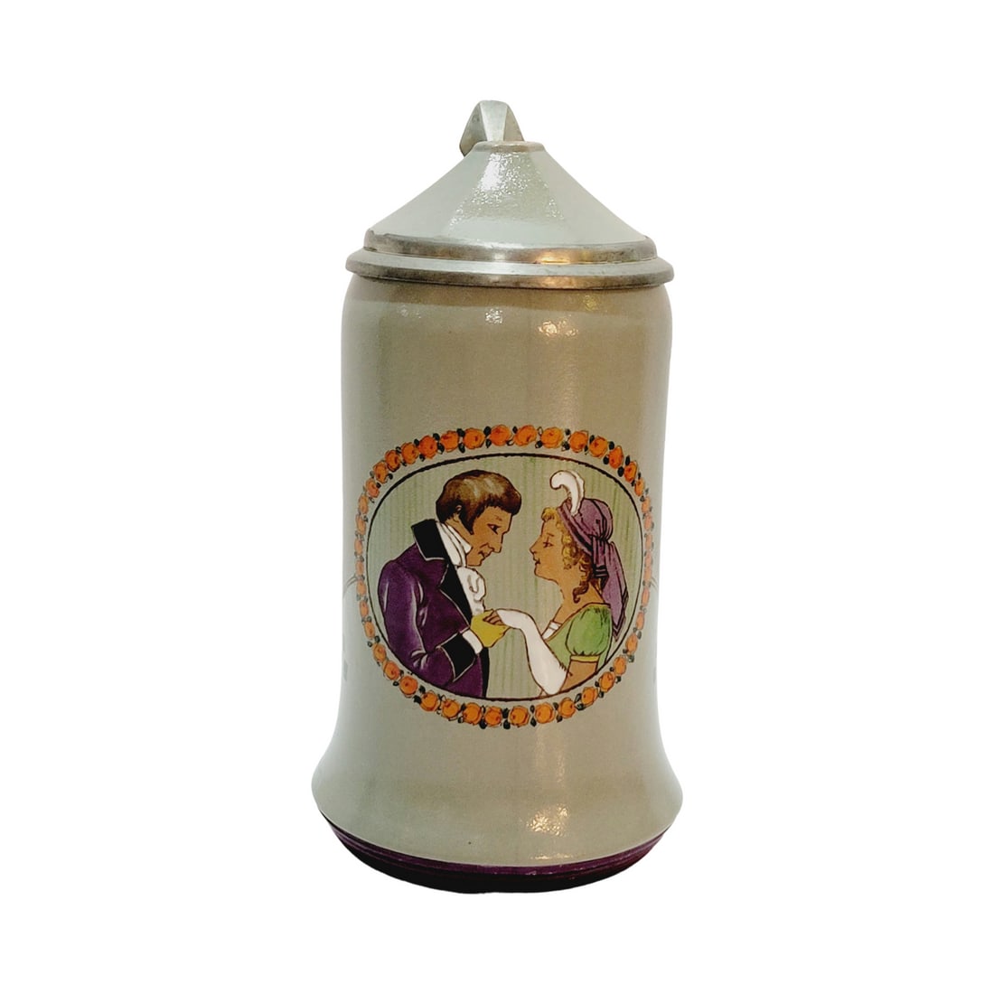 Mettlach #3080/438 Beer Stein, Biedermeier Couple (1 of 13)