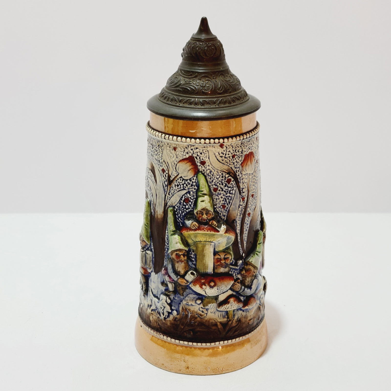 Adolf Diesinger #759 Beer Stein, Gnomes with Mushrooms (1 of 8)