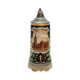 Pottery Stein No#, German Beer Stein, Greetings from Munich