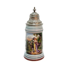 Porcelain Stein, German Beer Stein, The First Kiss