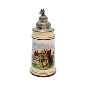 Porcelain Stein, German Beer Stein, German Inn